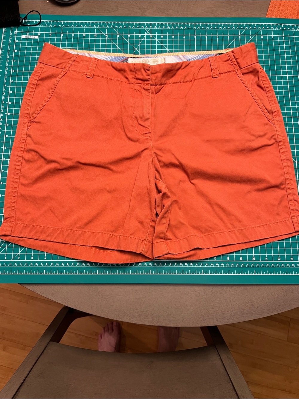 J. Crew Women’s Burnt Orange Cotton Chino Shorts 7” Inseam